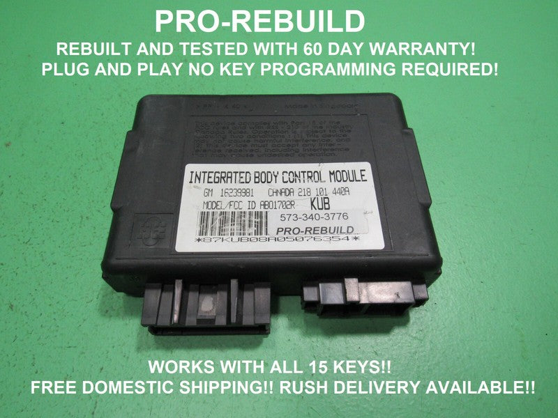 CAMARO FIREBIRD F-BODY BCM INTERGRATED BODY CONTROL KUB MODULE 1623998