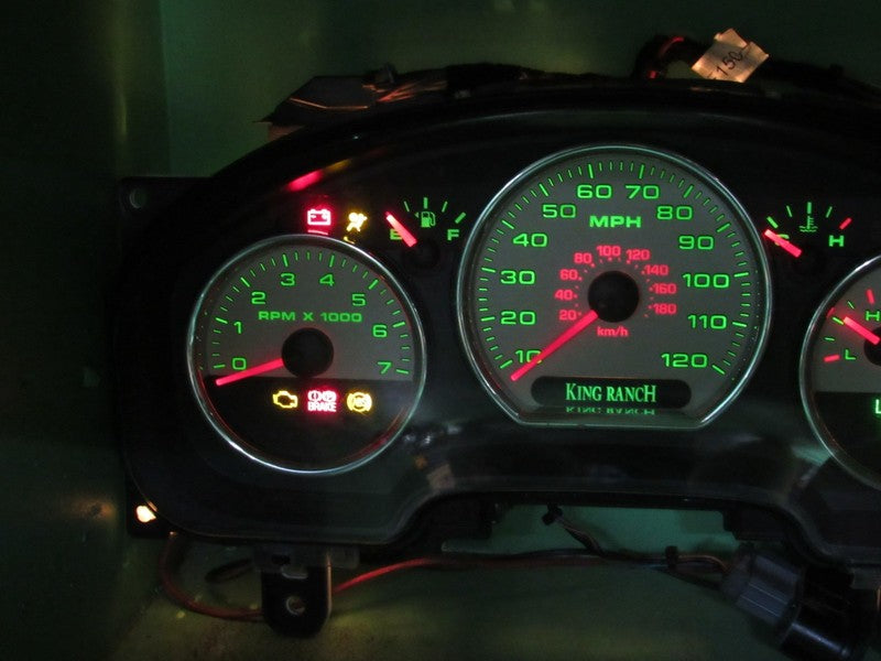 07-08 F150 KING RANCH INSTRUMENT GAUGE CLUSTER SPEEDO TACH MILEAGE PRO