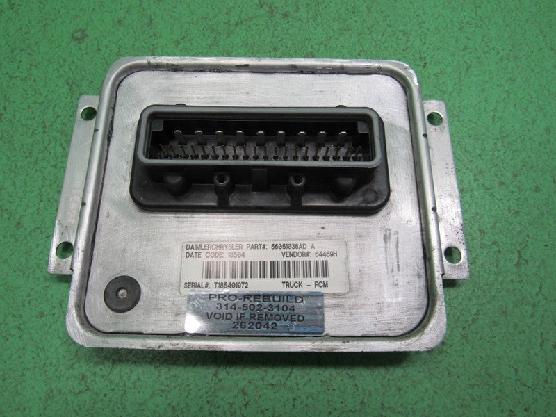 56051036AD 02-05 DODGE RAM FCM BCM FRONT BODY CONTROL MODULE REBUILT 2