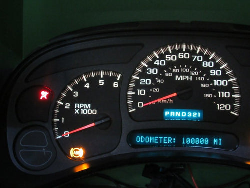 03-05 SILVERADO SIERRA TAHOE INSTRUMENT GAUGE CLUSTER MILEAGE PROG REB