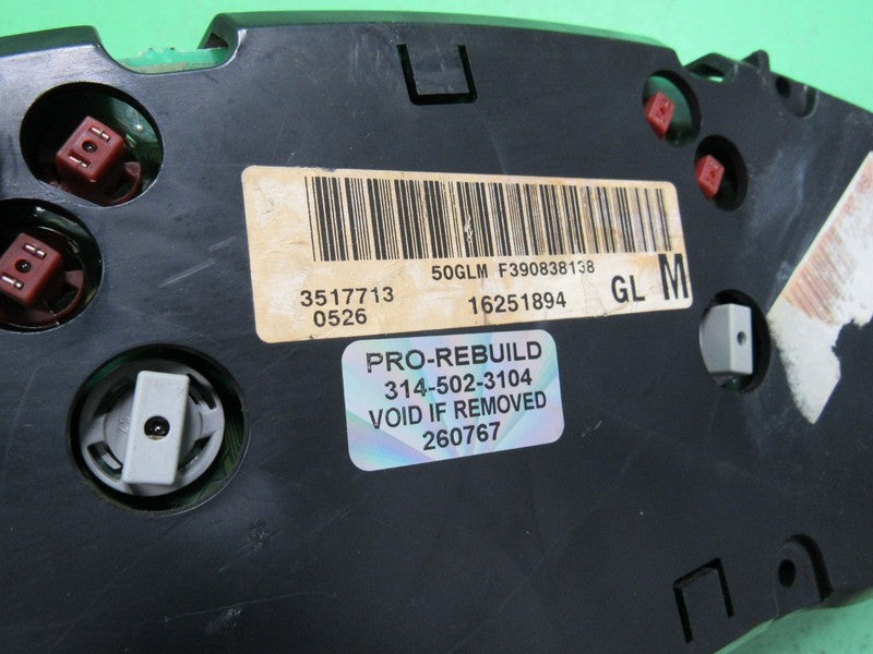 99-04 BUICK REGAL INSTRUMENT GAUGE CLUSTER GAUGES SPEEDO TACH MILEAGE 