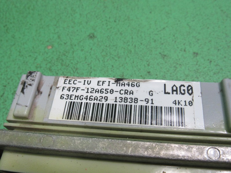 LAG0 94 FORD RANGER 4.0L ECU ECM PCM ENGINE COMPUTER F47F-12A650-CRA R