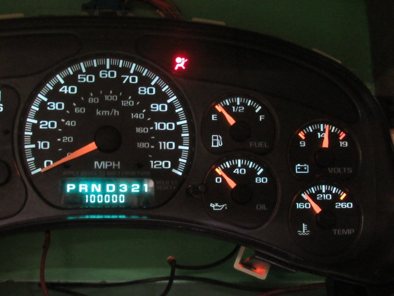 01-02 YUKON SIERRA DENALI INSTRUMENT GAUGE CLUSTER SPEEDO TACH MILEAGE