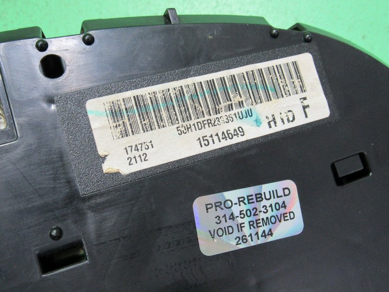 03-04 SILVERADO SIERRA TAHOE INSTRUMENT GAUGE CLUSTER MILEAGE PROG REB