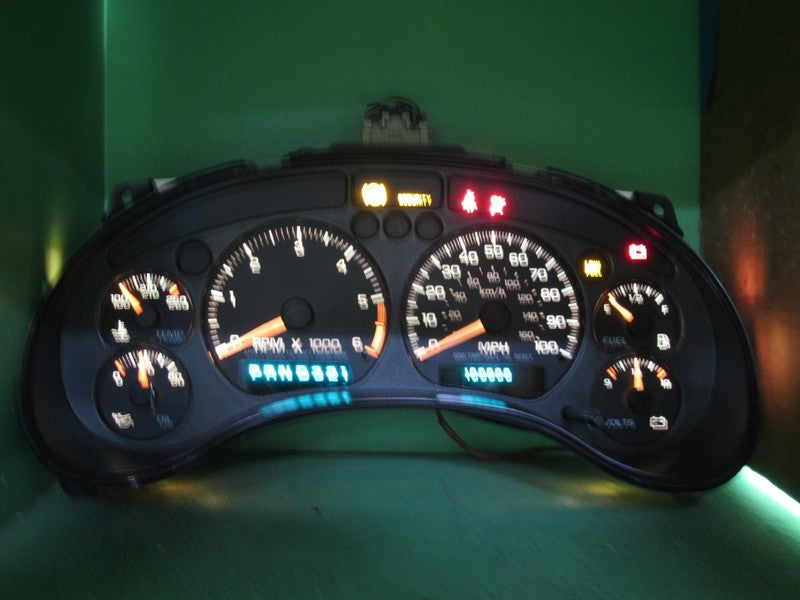 01-04 BLAZER S-10 SONOMA INSTRUMENT GAUGE CLUSTER SPEEDO TACH MILEAGE 
