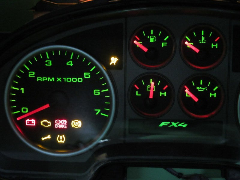 07-08 F150 FX4 SPORT INSTRUMENT GAUGE CLUSTER GAUGES SPEEDO TACH MILEA