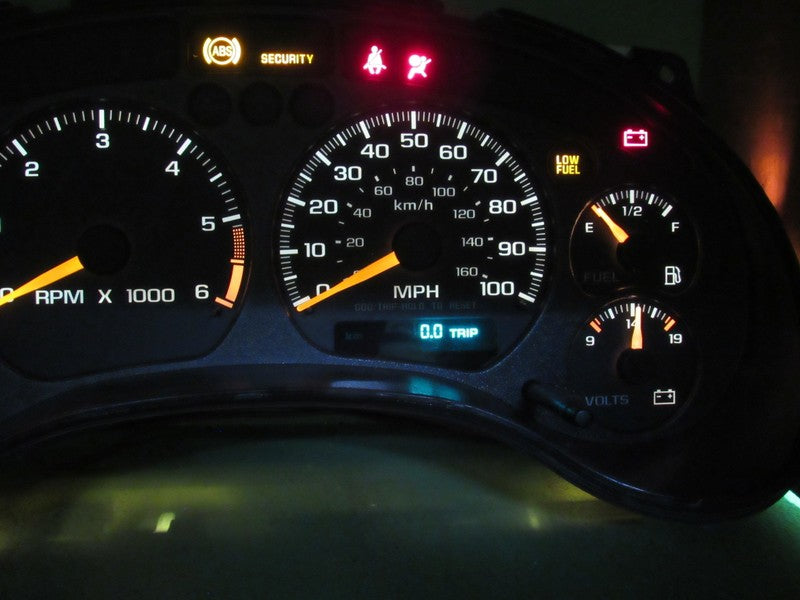 01-04 S-10 SONOMA 4.3 MT INSTRUMENT GAUGE CLUSTER SPEEDO TACH MILEAGE 