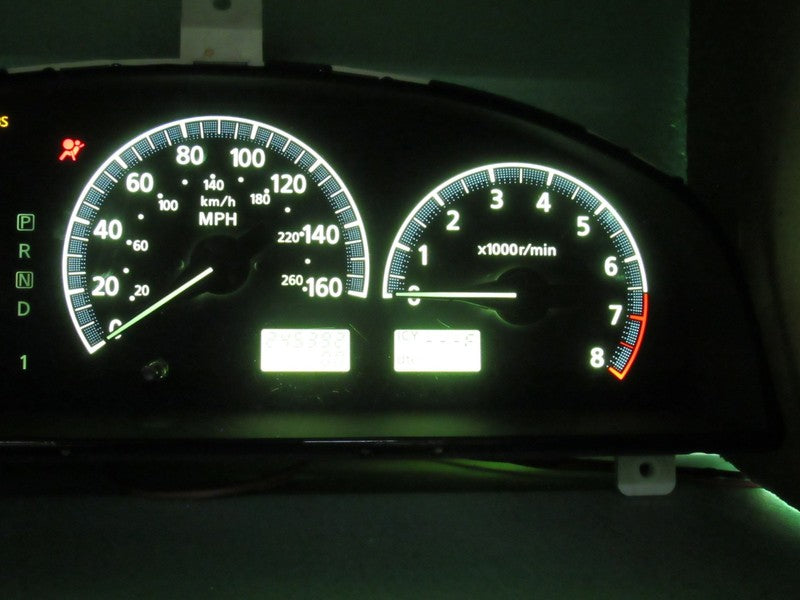 02-04 I35 BASE INSTRUMENT GAUGE CLUSTER GAUGES SPEEDO TACH 245k TESTED