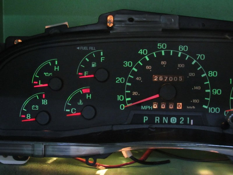 99-01 F250 F350 DIESEL INSTRUMENT GAUGE CLUSTER SPEEDO TACH 267K TESTE