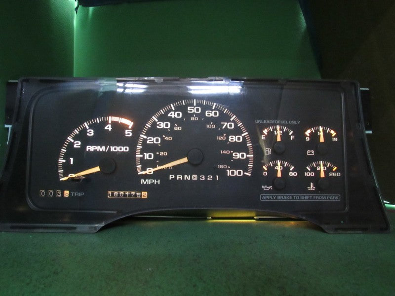 95-96 C/K TRUCK SUBURBAN INSTRUMENT GAUGE CLUSTER SPEEDO TACH 160K REB