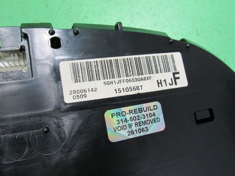 06-07 SILVERADO SIERRA TAHOE INSTRUMENT GAUGE CLUSTER MILEAGE PROG REB
