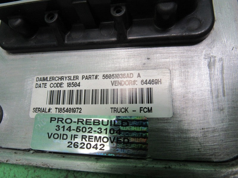 56051036AD 02-05 DODGE RAM FCM BCM FRONT BODY CONTROL MODULE REBUILT 2