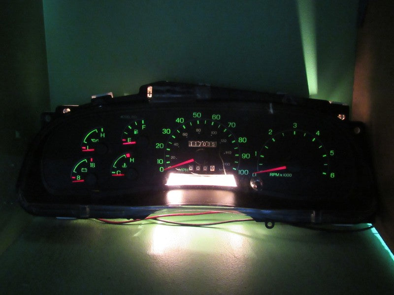 99-01 F250 F350 GAS INSTRUMENT GAUGE CLUSTER GAUGES SPEEDO TACH 117K T