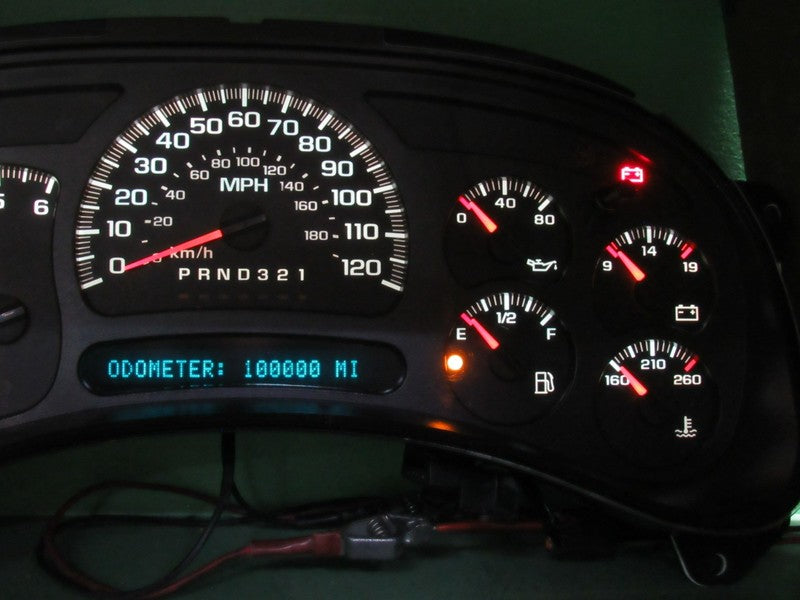06-07 SILVERADO SIERRA TAHOE INSTRUMENT GAUGE CLUSTER MILEAGE PROG REB