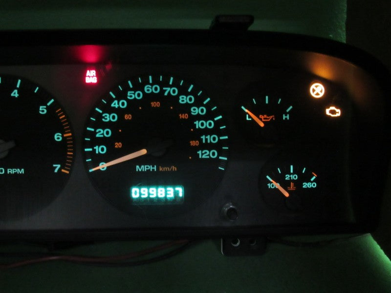 02-04 JEEP GRAND CHEROKEE WJ INSTRUMENT GAUGE CLUSTER MILEAGE PROG REB