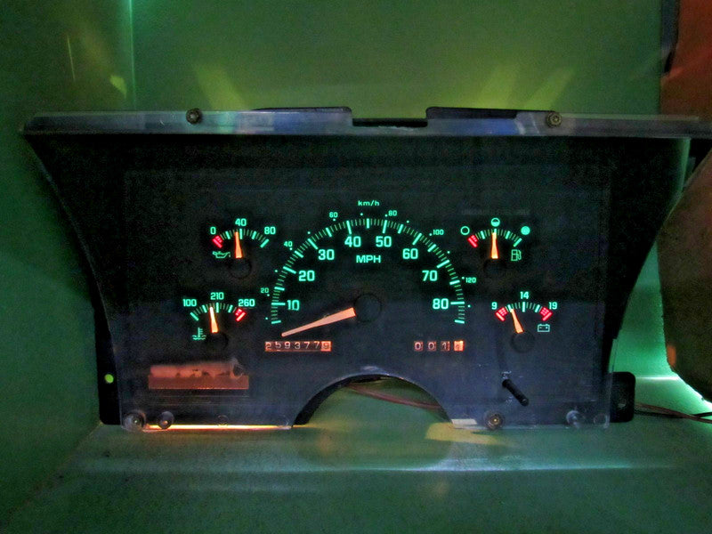 92-93 C/K TRUCK SUBURBAN YUKON INSTRUMENT GAUGE CLUSTER SPEEDO 259k RE