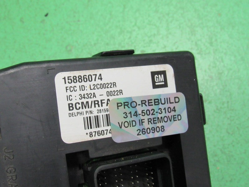 09 HUMMER H3 BCM BODY CONTROL MODULE VIN AND MILEAGE PROGRAMMED 0908