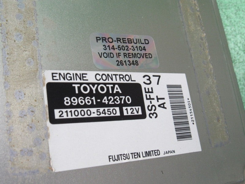 89661-42370 98 TOYOTA RAV4 AT ECU ECM PCM ENGINE COMPUTER CONTROL REBU