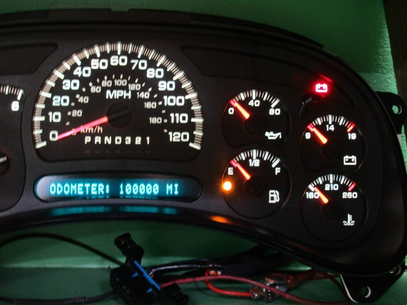 06-07 SILVERADO SIERRA TAHOE INSTRUMENT GAUGE CLUSTER MILEAGE PROG REB