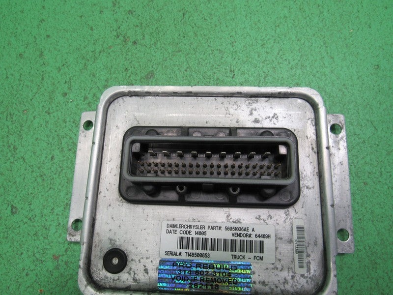 56051036AE 02-05 DODGE RAM FCM BCM FRONT BODY CONTROL MODULE REBUILT 2