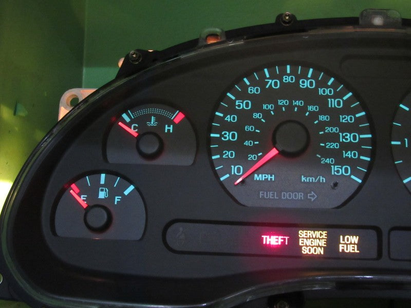 99-00 FORD MUSTANG GT 150MPH INSTRUMENT GAUGE CLUSTER SPEEDOMETER REBU
