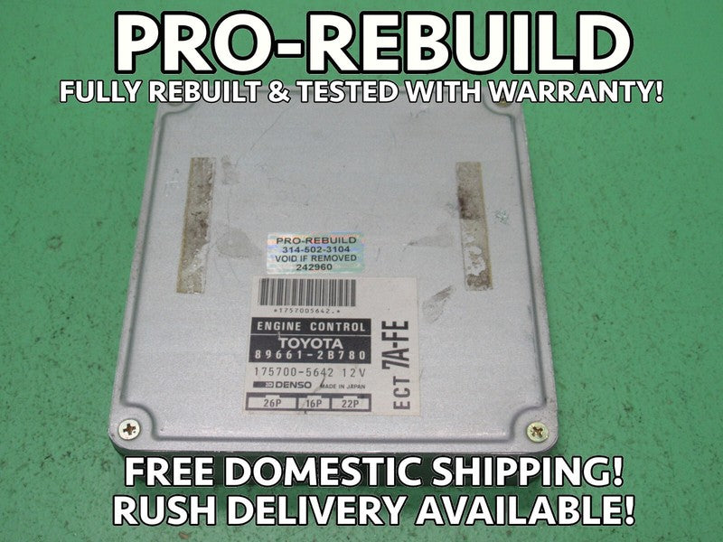 89661-2B780 94-95 TOYOTA CELICA 7A-FE ECU ECM ENGINE COMPUTER REBUILT 