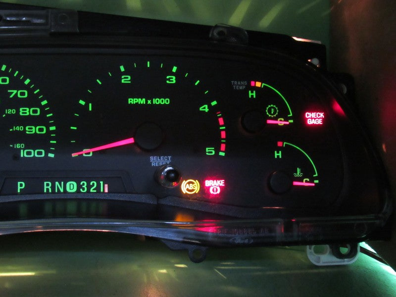 02-03 F250 F350 DIESEL INSTRUMENT GAUGE CLUSTER GAUGES SPEEDO TACH 165