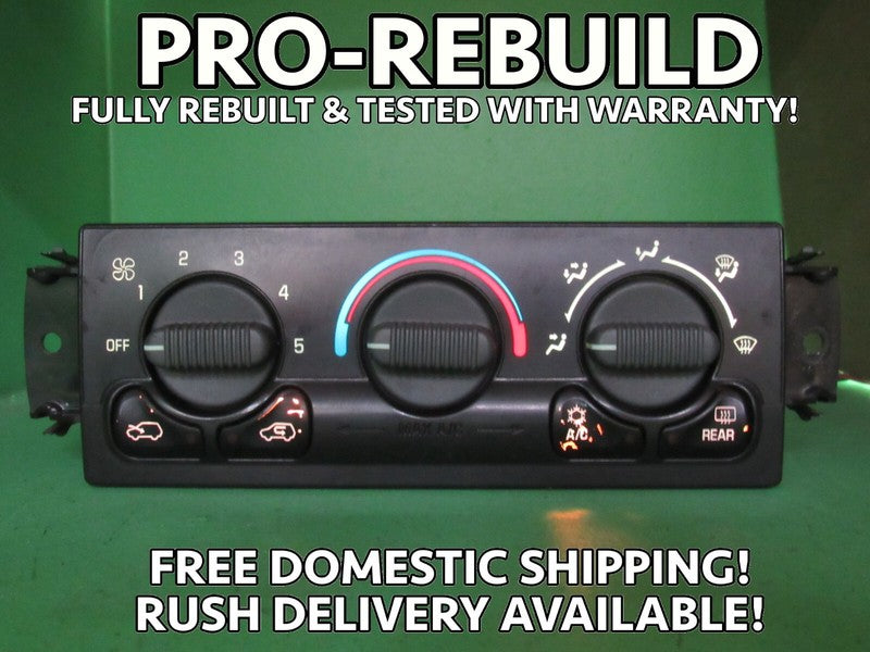 15054698 99-02 SIERRA SILVERADO YUKON AC MANUAL CLIMATE TEMP CONTROL R