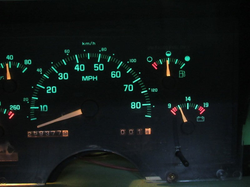 92-93 C/K TRUCK SUBURBAN YUKON INSTRUMENT GAUGE CLUSTER SPEEDO 259k RE