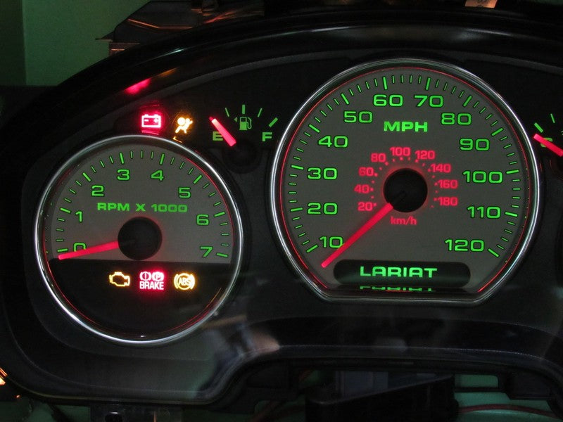 06 F150 LARIAT INSTRUMENT GAUGE CLUSTER GAUGES SPEEDO TACH MILEAGE PRO