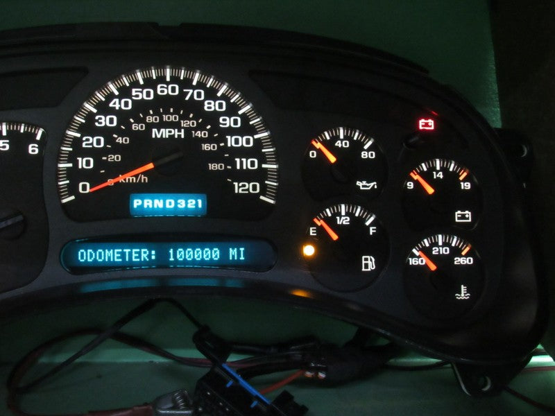 03-04 SILVERADO SIERRA TAHOE INSTRUMENT GAUGE CLUSTER MILEAGE PROG REB