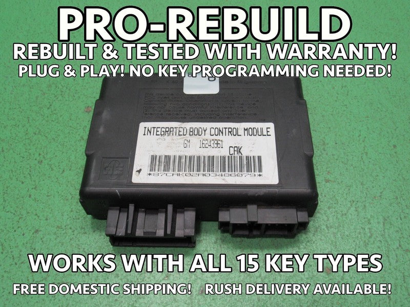 CAMARO FIREBIRD F-BODY BCM INTERGRATED BODY CONTROL CAK MODULE 1624396