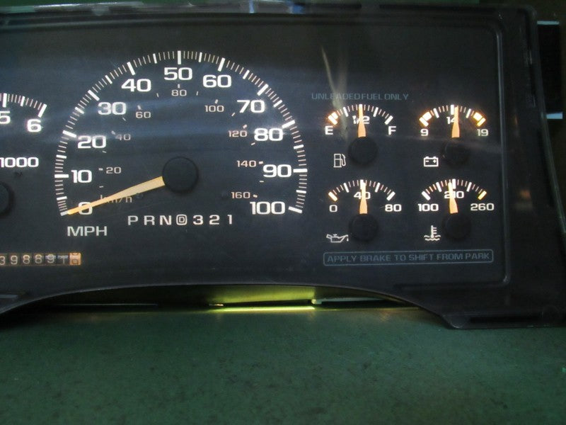 97-98 C/K TRUCK SUBURBAN INSTRUMENT GAUGE CLUSTER SPEEDO TACH 398K REB