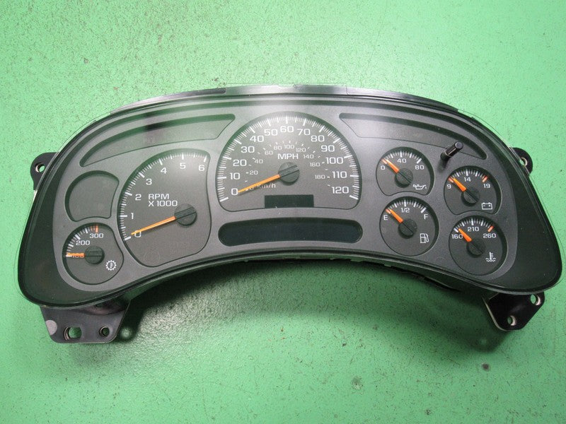 03-04 SILVERADO SIERRA YUKON INSTRUMENT GAUGE CLUSTER MILEAGE PROG REB