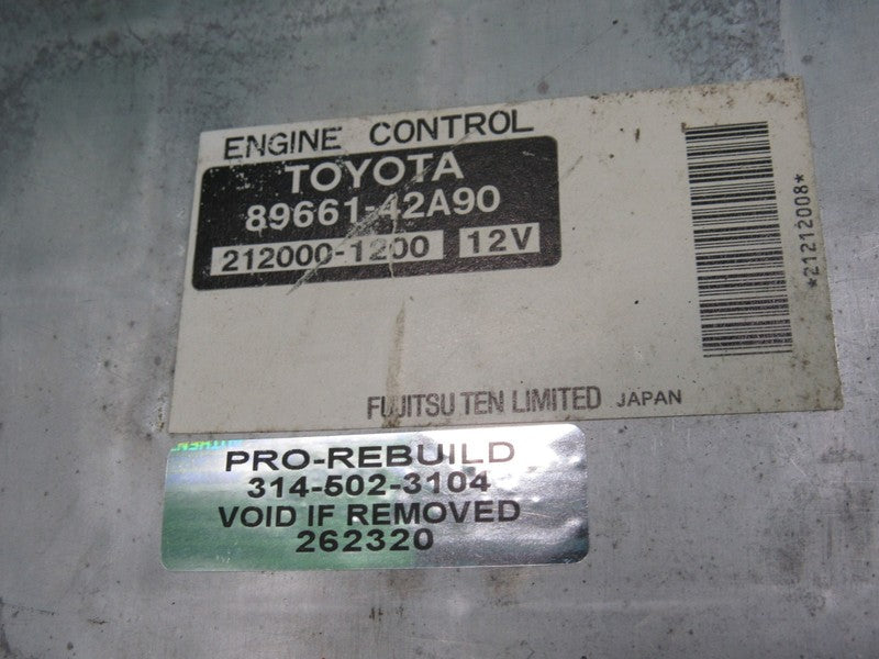 89661-42A90 04 TOYOTA RAV4 FWD AT ECU ECM PCM ENGINE COMPUTER CONTROL 