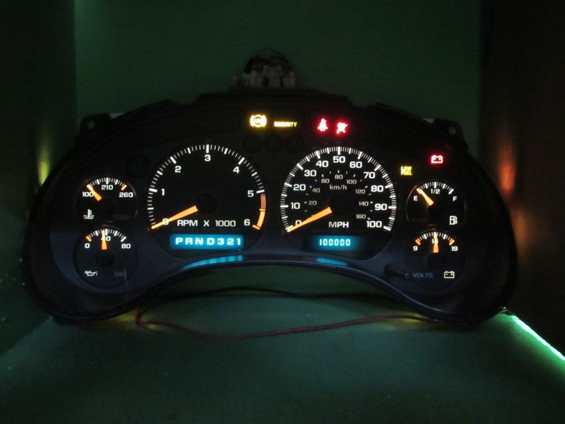 01-04 BLAZER S-10 SONOMA INSTRUMENT GAUGE CLUSTER SPEEDO TACH MILEAGE 