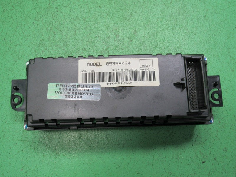 09352034 97-05 REGAL CENTURY A/C DIGITAL CLIMATE TEMP CONTROL REBUILT 