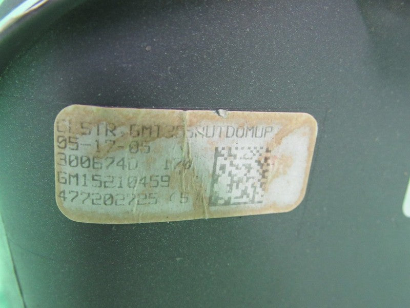 05 COLORADO CANYON INSTRUMENT GAUGE CLUSTER SPEEDOMETER TACH PLUG AND 