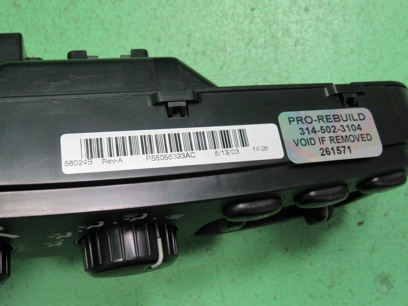 55056323AC 02-05 RAM TRUCK DUAL ZONE A/C HEATER CLIMATE TEMP CONTROL R