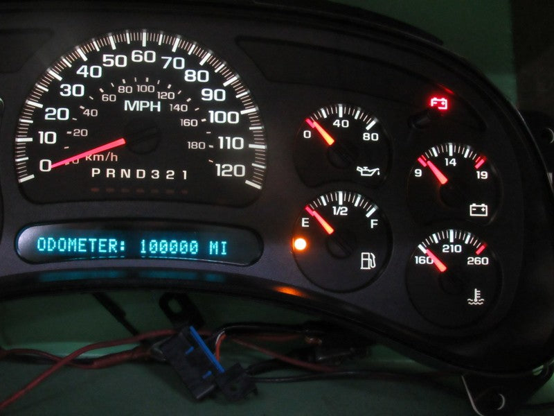 06-07 SILVERADO SIERRA TAHOE INSTRUMENT GAUGE CLUSTER MILEAGE PROG REB