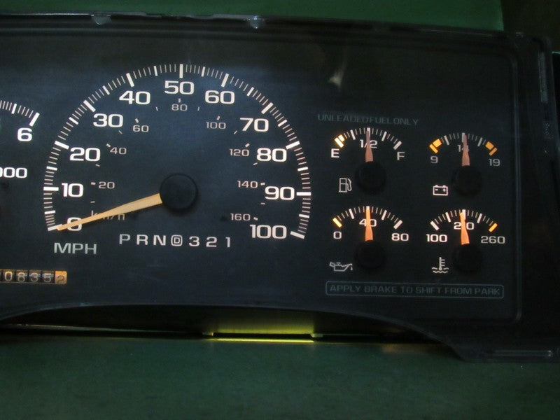 97-98 C/K TRUCK SUBURBAN INSTRUMENT GAUGE CLUSTER SPEEDO TACH 350K REB