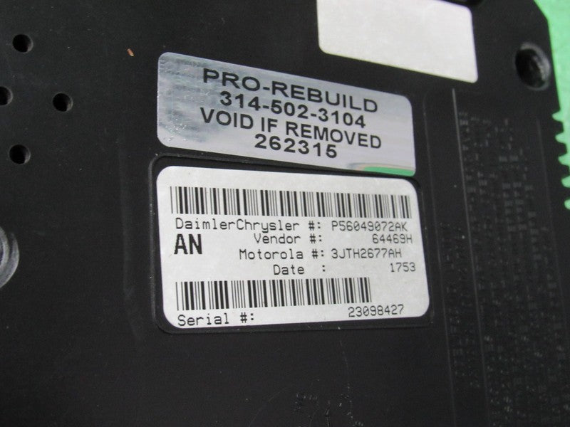 56049072AK 02-04 DODGE DAKOTA BCM CTM CENTRAL TIMING BODY MODULE PROGR