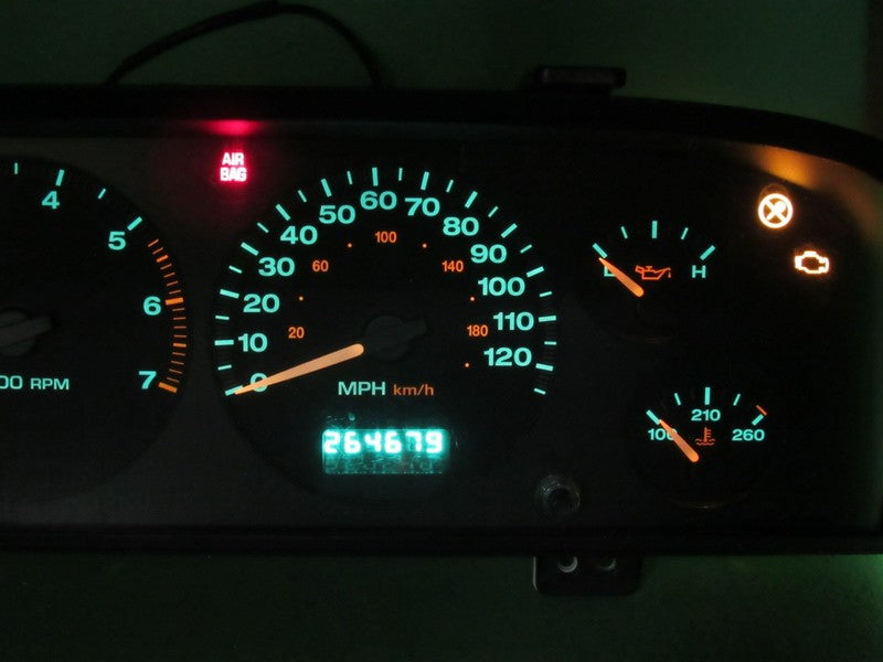 02-04 JEEP GRAND CHEROKEE WJ INSTRUMENT GAUGE CLUSTER MILEAGE PROG REB