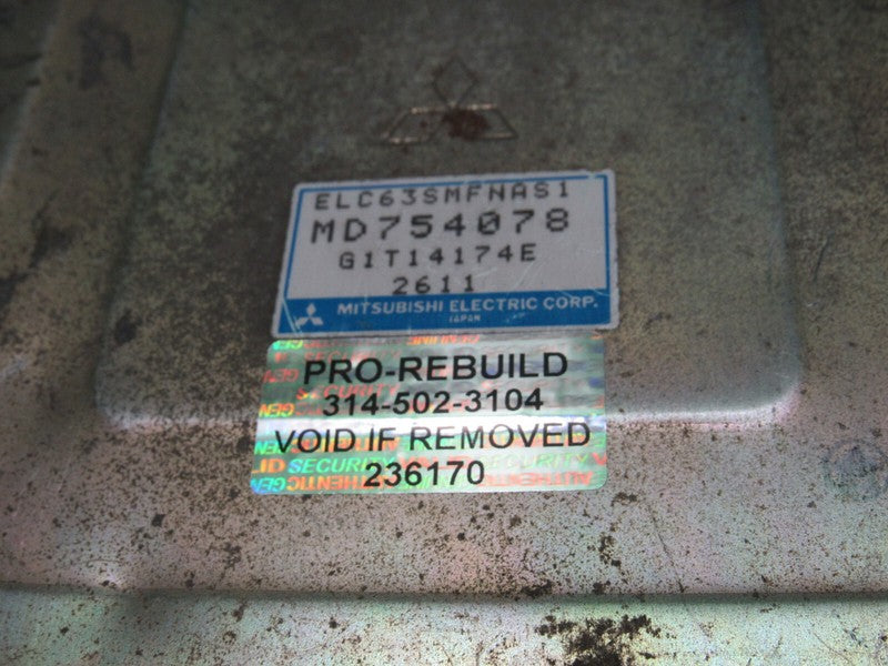 MD754078 93 MITSUBISHI GALANT TCU TCM TRANSMISSION CONTROL MODULE REBU