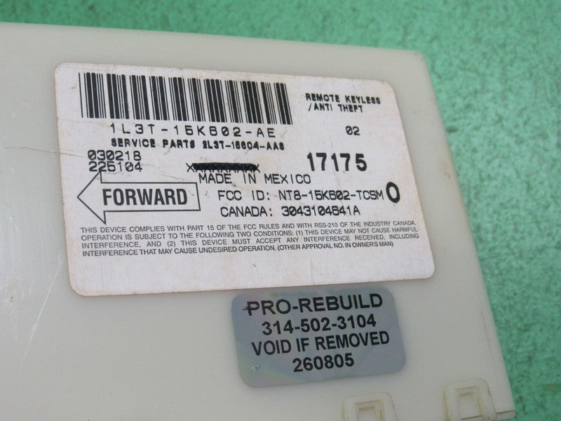 01-03 FORD F150 ANTI THEFT KEYLESS ENTRY LOCKING MODULE 1L3T-15K602-AE