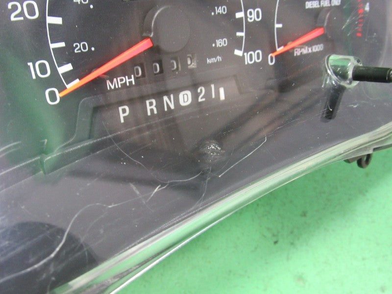 99-01 F250 F350 DIESEL INSTRUMENT GAUGE CLUSTER SPEEDO TACH 267K TESTE