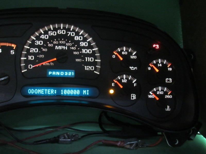 03-04 SILVERADO DURAMAX INSTRUMENT GAUGE CLUSTER SPEEDO MILEAGE PROG R