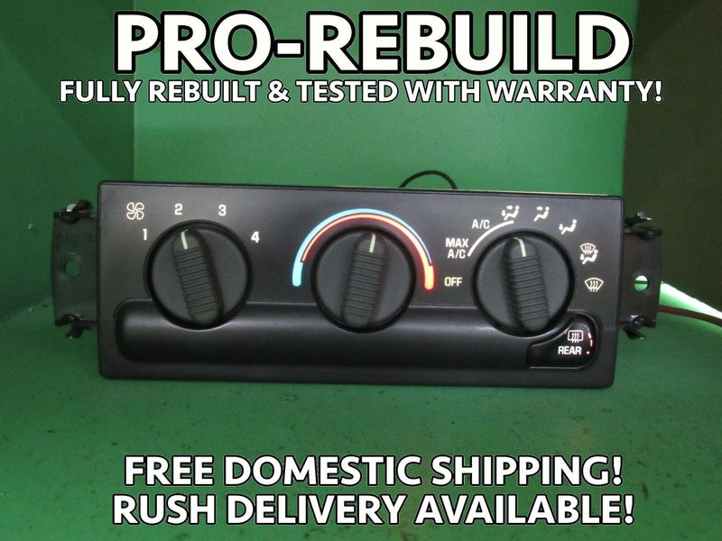 16250535 99-05 S10 BLAZER ENVOY C60 A/C MANUAL CLIMATE TEMP CONTROL RE