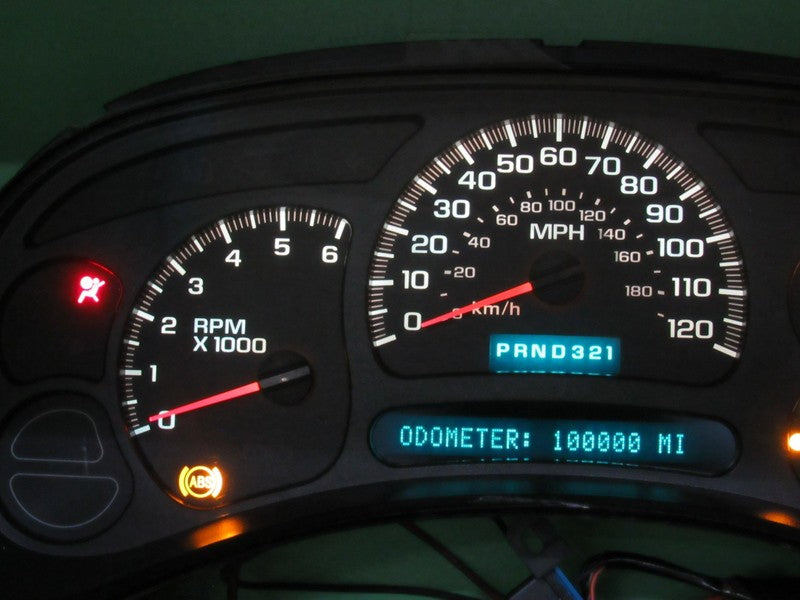03-04 SILVERADO SIERRA TAHOE INSTRUMENT GAUGE CLUSTER MILEAGE PROG REB