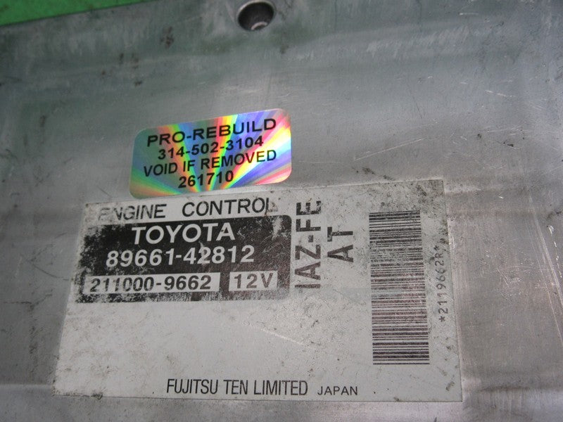 89661-42812 01-03 TOYOTA RAV4 A/T ECU ECM PCM ENGINE COMPUTER CONTROL 